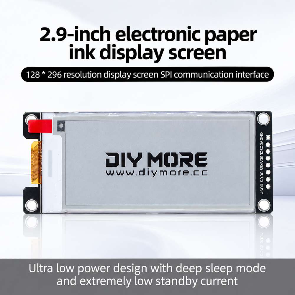 Display Epaper 2.9 - 2.9'' Black White Red Yellow Display
